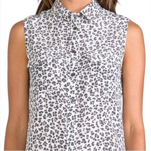 Equipment Femme Silk Animal Print Blouse, SP - Picture 3 of 10